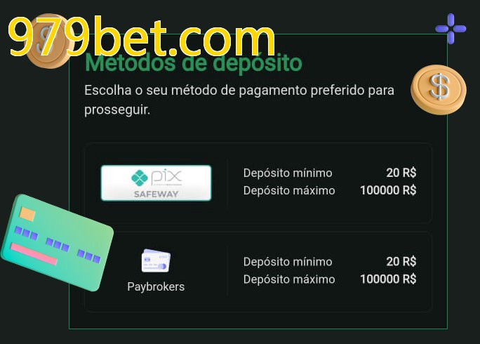 O cassino 979bet.combet oferece uma grande variedade de métodos de pagamento